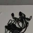 Adjustable Bungee Cords with Hooks, 6 Pack Heavy Duty Outdoor Carabiner Bungee Cord, Black Super Elastic Bungee Straps Easily Adjust from 7" to 12", Great for Cargo, Camping, Bike Racks, Tents