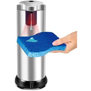 Automatic Soap Dispenser, Touch-Free Liquid Soap Dispenser 3 Levels Adjustable, 9.5oz Touchless Soap Dispenser, Smart Automatic Soap Dispenser for Bathroom, Kitchen, Compatible with Dish/Hand Soap
