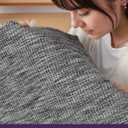 DEXI Dirt Trapper Door Mat, 31x48 Washable Doormat, Dirt Resistant and Absorbent, Easy Clean Low-Profile Floor Rugs for Entryway, Front Door, and Inside Entrance, Dark Grey