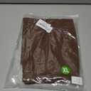 Amy Babe Faux Leather Mini Skirt Zip Back Side Slit PU High Waisted Y2k Slim Fitted Black Bodycon Short Skirts for Women (Brown, XL)