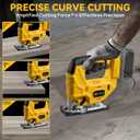 Cordless Jig Saw for Dewalt Battery, 7 Speed Variable Up to 3200RPM, LED Light, 45 Bevel Cuts, 3 Orbital Motions, with Jig Saw Blade for Straight/Curve/Circle Cutting(Battery Not Include)