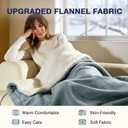 Electric Blanket Full Size 72"x84",Heating Blanket, Soft Flannel Heated Blanket, 9 Heating Levels,1-9 Hours Auto Off, Fast Heating, Overheat Protection, Machine Washable,Gifts for Woman, Gray