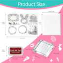 CraftyManor Happy Easter Clear Stamps for Scrapbooking, Vintage Rabbit Stamp Set for Journaling, Card Making Supplies for Crafting, DIY, Photo Album Decor & Junk Journal 5.8x8.3in (Wreath + Text Set)
