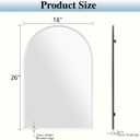 Frameless Arched Mirror, 18"x26" Beveled Arch Vanity Mirrors for Bathroom, Wall Mounted Arched Mirrors for Bedroom, Entryway, Living Room