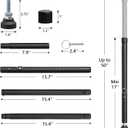 BeBecome Sliding Door Security Bar17-50 inch Adjustable Patio Door Security bar with Rubber Tips Apartment Bedroom Bottom of Door Heavy Duty Interior Black