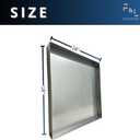 Heavy-Duty Galvanized Steel Drain Pan – Premium, Rust-Resistant HVAC Condensate Pan – Leak-Proof for Maximum Protection – With Hole Option (3/4)"PVC outlet drain. (18"x18"x2")