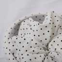 XYNAME Headband and Scrunchie Set for Women 2Pack Hair Ties for Girls Elastics Bands Ponytail Holder Hair Accessories White Dot