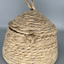 Wicker basket and dried flowers