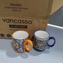 vancasso SIMI 16 oz Large Coffee Mugs Set of 6 Bohemian Ceramic Cups with Handle, Perfect for Latte, Tea, Hot Chocolate, Dishwasher & Microwave Safe Ideal Gift