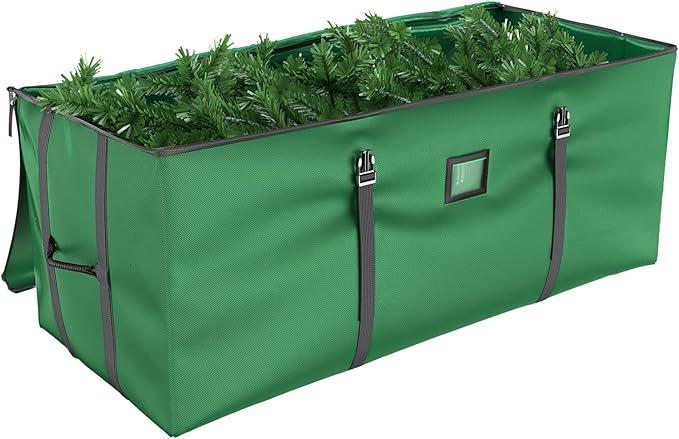 Mrrihand Christmas Tree Storage Bag - Large 7.5Ft Artificial Tree Container, Anti-Tear Heavy-Duty 600D Oxford Cloth Box With Handles (Green)
 ( green)