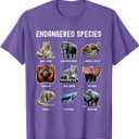 Endangered Species Educational Wildlife Conservation Gift T-Shirt S