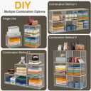 6 Pack Closet Organizers And Storage, Stackable Closet Shelf Organizer Storage Bin Basket For Clothes Sweaters With Top Board, Widened Opening, Heightened Height, Large Capacity, Sturdy, Space-saver