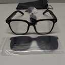 Smart Glasses-Clear Anti Blue Light Bluetooth Glasses + Magnetic Clip-On Sunglasses,UV400 Protection, Hands-Free Calls& Audio, for Indoor/Outdoor