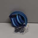 iClever BTH12 Kids Bluetooth Headphones,Colorful LED Lights Kids Headphones Wireless,74/85dBA Safe Volume,85H Playtime,Fast Charging,Bluetooth 5.2,Over Ear,Built-in Mic for iPad/Tablet/Airplane,Blue