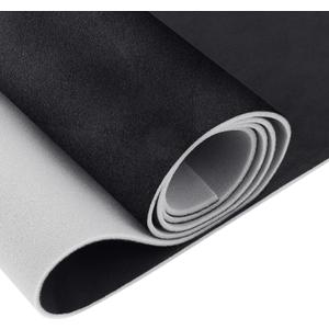 Reallnaive 1/5'' Extra Thick Suede Auto Headliner Fabric 78'' L x 60'' W with Foam Backing, Beginner Friendly, Black Interior Roof Liner, No Sag Support for Sedan SUV RV Headliner Material Repair
