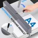 Mxmoonant Manual Creasing Machine 60-500g Paper Folding Creaser with 2 Adjustable Block & Metric/Imperial Positioning Ruler for Paper Sheet Cardstock