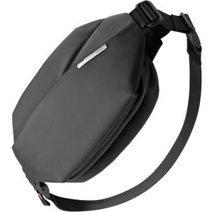 Inateck Sling Bag X, Multi-pocket Crossbody Shoulder Chest Bag with Adjustable Shoulder Strap, Water-resistant Waist Fanny Pack for Men, Women, Travel, Daily Use, Cycling, Hiking, Black, Large