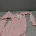 Kepblom Girls Scoop Neck Long Sleeve Unitard Bodysuit Dancewear For Child (Pink, M)
