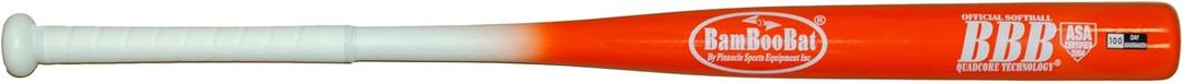 BamBooBat Endloaded Slowpitch Softball Bat ASA Approved- 34 Inch (WHITE | ORANGE)
