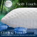 Side Sleeper Pillows for Neck & Shoulder Comfort - Ergonomic Curved Crescent Design, Adjustable Shredded Memory Foam, Cooling & Soft Cover, Extra Fill Included, King Size Pillows Set of 2