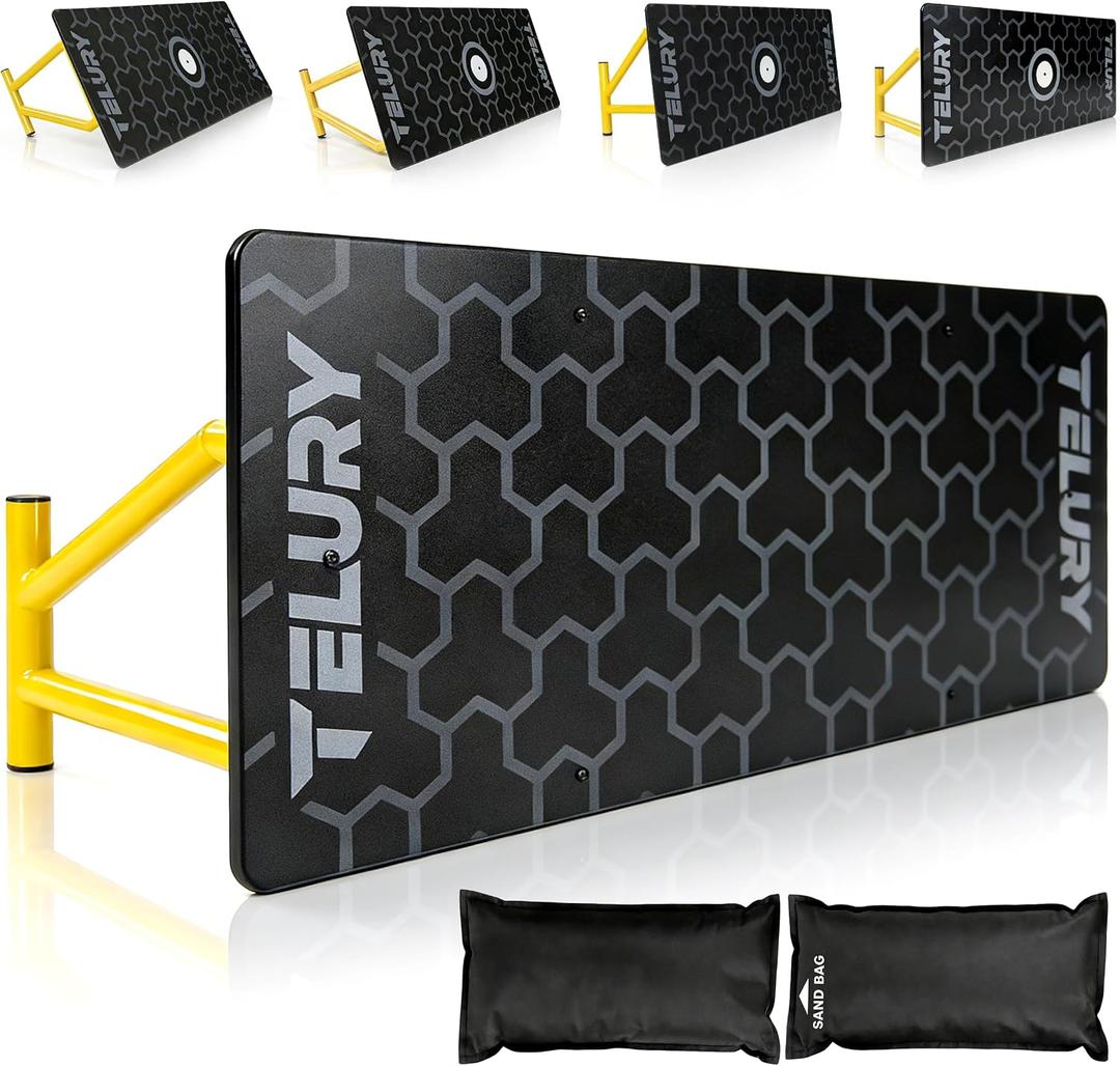 4-Angle Soccer Rebounder Board, Portable Soccer Rebound Wall for Passing, First Touch & Shooting Training, Heavy Duty HDPE Kick Back Trainer