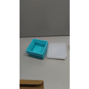 Silicone Freezer Molds for Soup Cube - 2-Cup Freezer Storage Container Tray with Lid,4 Pack Stackable Ice Cube Trays for Portion Control,Food Storage Meal Prep,Oven & Dishwasher Safe (Lake blue)