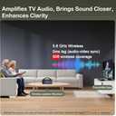 5.8 GHz Wireless TV Speakers for Hard of Hearing Seniors, Portable TV Speaker Amplifies TV Sound, 0ms Audio-Video Sync, 20Hrs+ Playback, HDMI(ARC)/AUX/RCA/Coax/Opt, All Cables Included