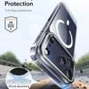 ESR for iPhone 17 Pro Case with Stash Stand, Compatible with MagSafe, Military-Grade Drop Protection Magnetic Phone Case for iPhone 17 Pro, Scratch-Resistant Back Cover, Clear