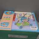 Kids Shopping Cart - 2 in 1 Toy Shopping Cart with Play Food Fruit Vegetable Dessert and Shop Accessories, 72pcs Pretend Play Grocery Store Toy Kitchen Game Trolley Play Set for Kids (Blue)