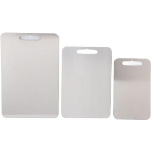 304 Stainless Steel Cutting Board, 3PCS Double Sided Meal Prep Kitchen Chopping Board Set, Food Grade Cutting Board for Meat, Fruits, Vegetables, Home, Outdoor, Picnic (A 1mm)