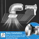 4 to 3 Inch Duct Reducer, Hon&Guan Galvanized Steel Duct Increaser 4 to 3 Duct Reducer for 3/4 Inch Duct, Inline Fan, Grow Tent Ventilation System-Black.