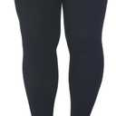 MGANG Plus Size 3XL Extra Wide Ankle and Silicone Band, 20-30 mmHg Compression Stocking for Men & Women, Full Leg Compression Sleeves for Varicose Veins, Lymphedema, and DVT Prevention, Black