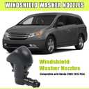 Front Windshield Washer Nozzle, 76810-SZA-A01 Replacement for 2009-2015 Honda Pilot 5 Door Only, Pair Set Black