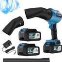 Cordless Leaf Blower, Handheld Blower Ice Blue, 21 volts