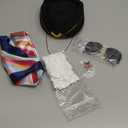 Beelittle Women's Stewardess Costume Accessories Flight Attendant Hat with Air Hostess Cosplay Costume Accessories (Black)