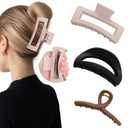 3 Pcs Matte Silicone Hair Clips Flexible Hair Claw Clip for Thick Thin Hair | Soft Bendable Hair Claw Clip for WomenMade of Silicone, Not Easy to Break Comfortable to Wear