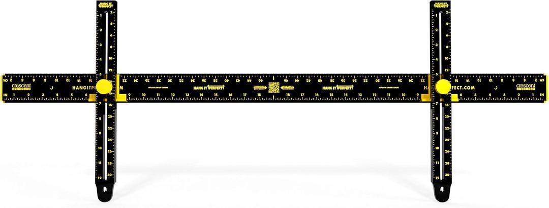 Crescent Creative Products Hang It Perfect Pro Picture Frame Wall Hanging Tool With Level, Black, 36 Inch