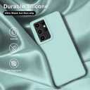 bemal for Samsung Galaxy S21 Ultra Case - Smooth Silky Liquid Silicone - Slim Fit Soft Microfiber Lining - Designed for Women and Girls - Shockproof Protective Phone Cover 6.8"- Light Blue