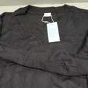 WIHOLL Fall Sweaters for Women 2026 V Neck Long Sleeve Shirts Dressy Casual Business Teacher Outfits Lightweight Pullover Sweaters Fall Fashion Clothes Black XL