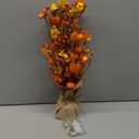 RoseCraft Fall Decor, 18 Inch Artificial Red Berry Maple Leaf Pumpkin Tree Tabletop Decorations, for Autumn Harvest Home Wedding Holiday Party Indoor Decor - Gifts.