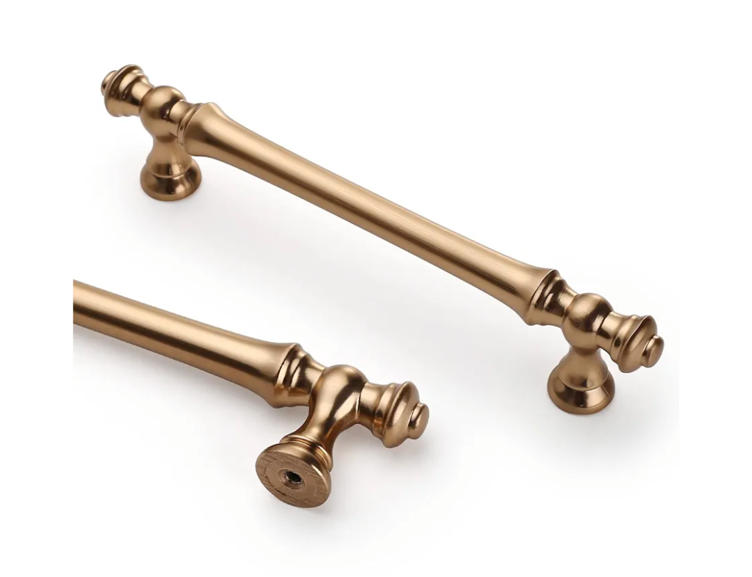 Asidrama 10 Pack 5 Inch(128mm) Champagne Bronze Kitchen Cabinet Handles,Brushed Brass Cabinet Pulls Kitchen Cabinet Hardware for Cupboard Gold Drawer Pulls