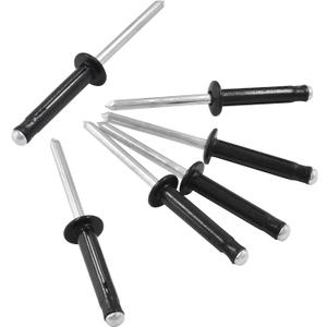 60 Pcs 3/16" x 1" Tri-Fold Exploding Pop Rivets, Aluminum Large Head Blind Rivets (Black)