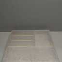 Martha Stewart Kerry Plastic Stackable Office Desk Drawer Organizers, Set of 5, with Gold Trim