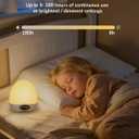 Egg Night Light for Nursery, Portable Rechargeable Baby Nightlight with Touch Control & RGB Color Changing, Dimmable Breastfeeding Lamp with Timer, Cute Wireless Night Light