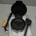 Smart Fried Egg Cooker, Automatic Fried Egg Maker for 6 Features like Sunny Side Up, Over Easy, Fully Cooked & More. Auto Power Off, Alarm, Round Shape, Non Stick Coating (Black)