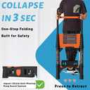Telescoping Ladder，8.5FT Extension Ladder，One-Step Collapsible, Aluminum Ladder for RV Home Outdoor, 330lbs Max Capacity