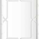 Bamboo-Look Solid Wood Window Pane Mirror 23" X 31" - White