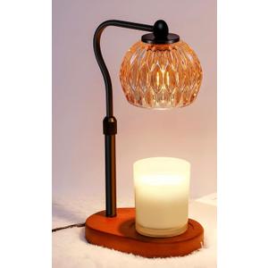 1 Pack Amber Christmas Candle Warmer Lamp with Timer and Dimmer and Height Adjustable,House Warming Gifts New Home Bedroom Decor,Gift for Mother's Day, Dimmable Wax Melt Warmer with 4 Bulbs