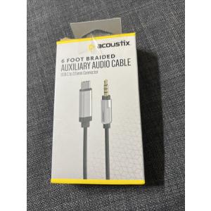 ACX USB C TO 3,5MM CABLE 6FT BK