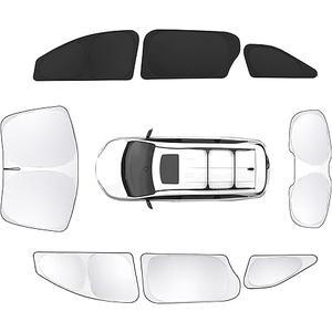 8pcs Car Window Shades for Toyota Sienna 2021-2025 Accessories,Windshield Side Rear Full Sunshade,Sun Visor UV Blocking, Privacy Protection and Blackout for Camping Outdoor